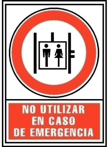 SEÑAL NO UTILIZAR EN CASO DE EMERGENCIA