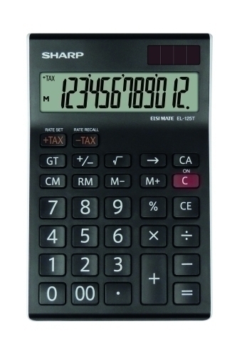CALCULADORA SOBR.SHARP 12 DIG. EL-125T