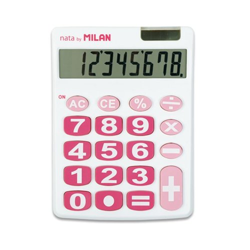 CALCULADORA MESA MILAN 8 BL/RS TEC.GRAND