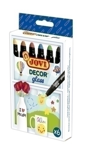 JOVI CERAS JOVIDECOR GLASS EN STICK COLORES SURTIDOS -ESTUCHE DE 6- - Color no elegible