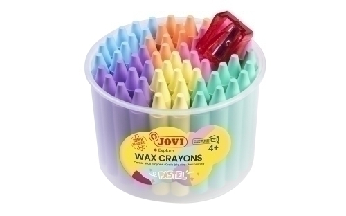 JOVI WAX CRAYONS JUMBO BOTO 60 CERAS COLORES PASTEL +1 SACAPUNTAS