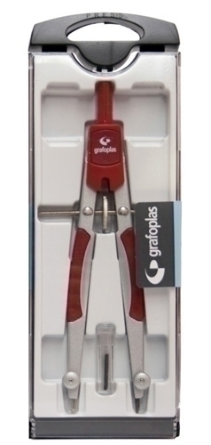 COMPAS GRAFOPLAS MICROMETRICO ROJO
