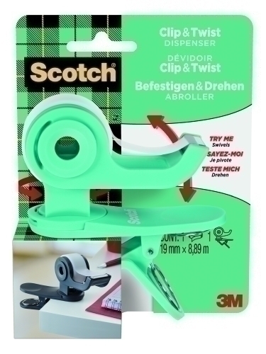 PORTARROLLOS SCOTCH C19 VD + CINTA MG - Pack de 16 unidades