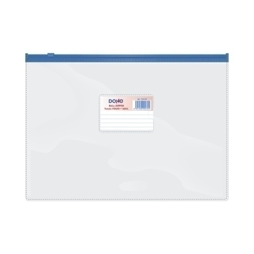 DOSSIER SOBRE DOHE ZIP Fº APAIS. PVC AZU - Pack de 1unidad 99470