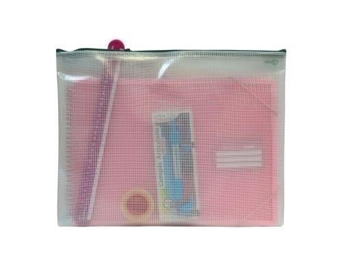 BOLSA MULTIUSO C/CREM. B4-410X315MM VERDE 34124 - Pack de 10 unidades