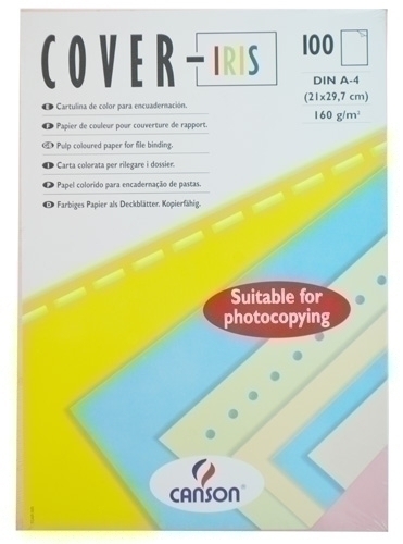 T.ENC.COVER-IRIS A4 CARTUL.BLANCO C/100