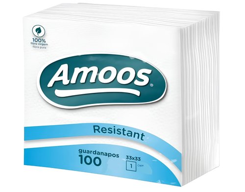 P.100 SERVILLETAS AMOOS RESISTANT 1C 30X30CM