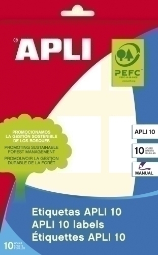 ETIQ.MAN.BOLSA APLI 01649 10h 32x41 - Pack de 10 unidades