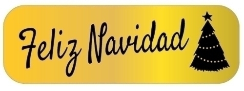 ETIQ.REG. R.250 FELIZ NAVIDAD ORO