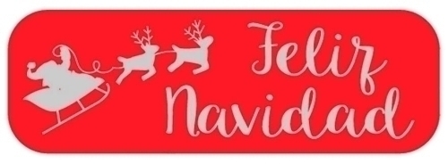 ETIQ.REG. R.250 FELIZ NAVIDAD ROJO