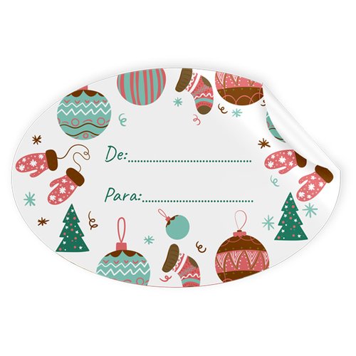 ETIQ.REG. R.250 OVAL. NAVIDAD BOLAS