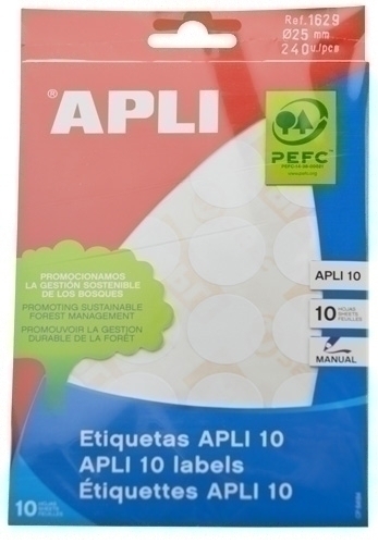 ETIQ.MAN.BOLSA APLI 01629 10h REDON.Ø25