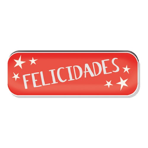 ETIQ.REG. R.250 FELICIDADES ROJO