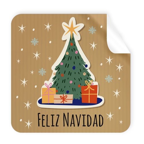 ETIQ.REG. R.250 CUADR. FELIZ NAVIDAD ARB