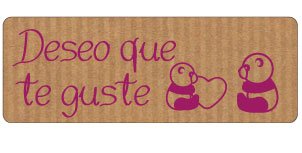 ETIQ.REG. R.300 DESEO QUE TE GUSTE PANDA