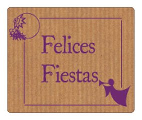 ETIQ.REG. R.300 FELICES FIESTAS ANGEL