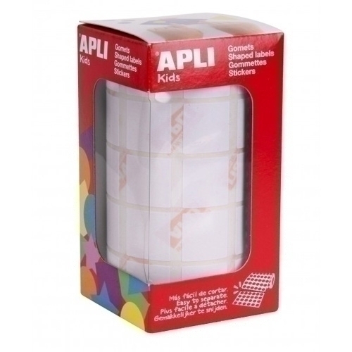 ROLLO GOMETS CUADRADOS APLI 20X20MM BLANCO 11907
