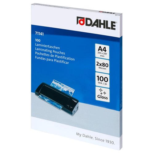 FUNDA PLASTIF. DAHLE A4 80µ P/100