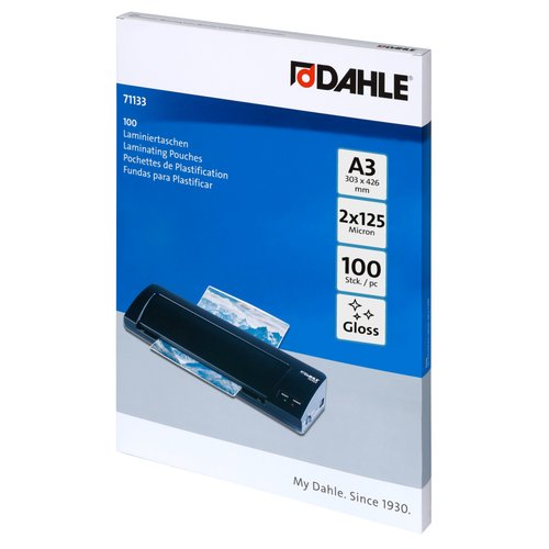 FUNDA PLASTIF. DAHLE A3 125µ P/100
