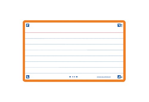 FICHAS OXFORD FLASH 75x125 HZ. NARANJA (