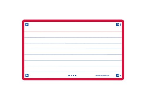 FICHAS OXFORD FLASH 75x125 HZ. ROJO (30)