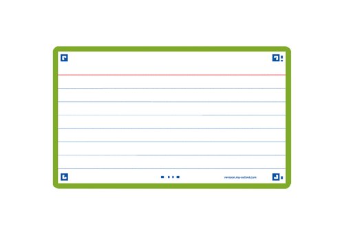 FICHAS OXFORD FLASH 75x125 HZ. VERDE (30