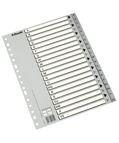 INDICE ESSELTE PP ALF.A4 20 ps. - Pack de 36 unidades