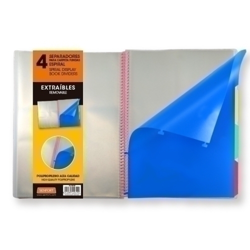 SEPARADORES SENFORT DYNAMIC EXTRA.PP A4 - Pack de 6 unidades