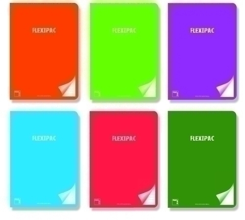 PACSA LIBRETA FLEXIPAC 48 HOJAS 5X5 TAPAS POLIPROPILENO A4 90GR COLORES SURTIDO -6U- 20057 Pack 36 - Color no elegible