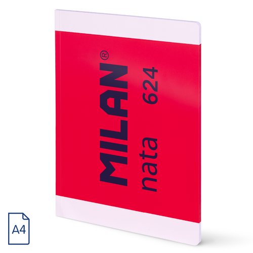LIBRETA MILAN 624 A4 48h LISO ROSA - Pack de 3 unidades