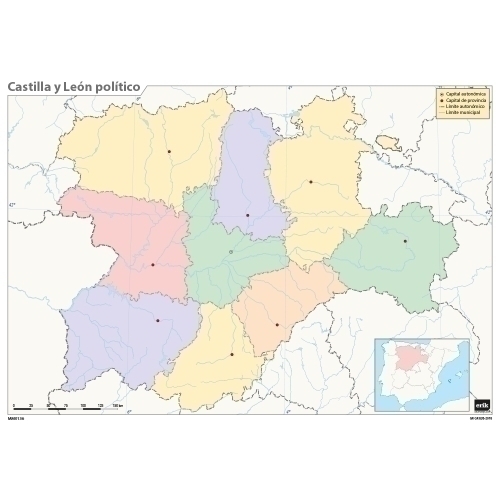 MAPA MUDO ERIK COLOR POLITICO CAST. LEON - Pack de 50 unidades