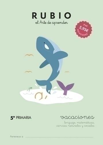 CUADERNO RUBIO A4 VACACIONES 5º PRIMARIA - Pack de 5 unidades