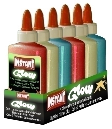COLA GLITTER INSTANT LUMINISCENTE 147ml - Pack de 6 unidades