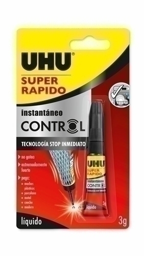 PEGAMENTO INST. UHU SUPER RAPIDO LIQ. 3g - Pack de 12 unidades