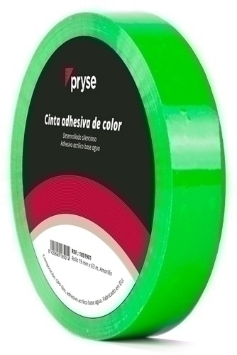 CINTA ADHESIVA PRYSE OPP 19x63 VERDE - Pack de 6 unidades