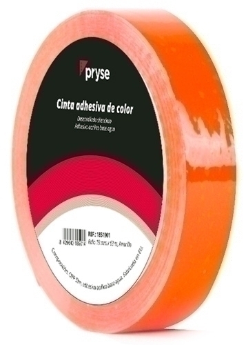CINTA ADHESIVA PRYSE OPP 19x63 NARANJA - Pack de 6 unidades