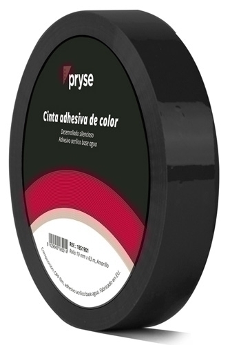 CINTA ADHESIVA PRYSE OPP 19x63 NEGRO - Pack de 6 unidades