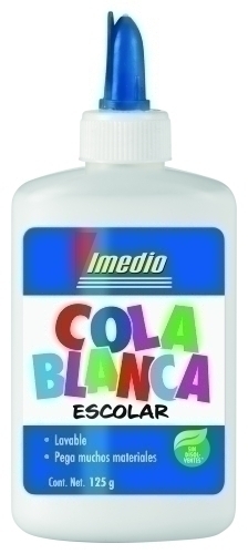 IMEDIO COLA BLANCA ESCOLAR BOTE 125GR NUEVO DISEÑO - 7001592 - 1 unidad