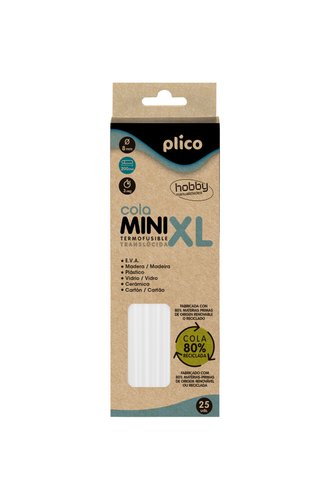 PLICO BARRAS DE COLA PARA PISTOLA TERMOFUSIBLE BAJA TEMPERATURA TRANSPARENTES ECO (80% RECICLADA) Ø8MM X 200MM -10 unidades-