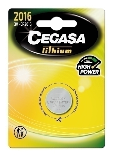 PILAS CEGASA MICRO CR2016 3V B/1