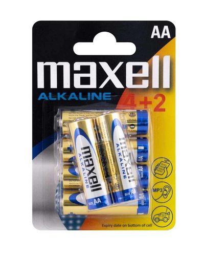 PILAS ALCALINA MAXELL LR06 BLISTER 4+2