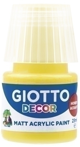 PINTURA ACRIL.GIOTTO 25 ml AMARILLO - Pack de 6 unidades