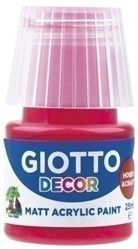 PINTURA ACRIL.GIOTTO 25 ml ROJO BERMELLO - Pack de 6 unidades