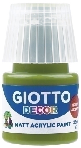 PINTURA ACRIL.GIOTTO 25 ml VERDE OLIVA - Pack de 6 unidades