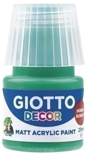 PINTURA ACRIL.GIOTTO 25 ml VERDE ESMERAL - Pack de 6 unidades