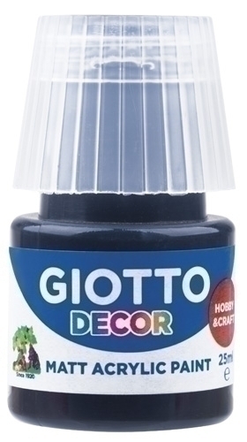 PINTURA ACRIL.GIOTTO 25 ml NEGRO - Pack de 6 unidades