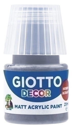 PINTURA ACRIL.GIOTTO 25 ml GRIS OSCURO - Pack de 6 unidades