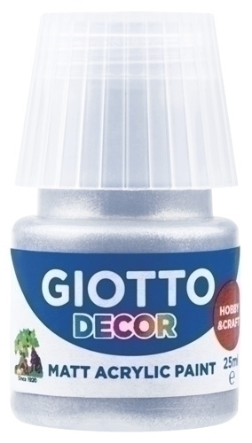 PINTURA ACRIL.GIOTTO 25 ml PLATA - Pack de 6 unidades