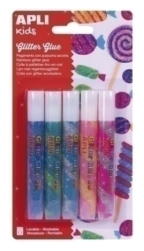 B. 5U GLITTER GLUE APLI ARCOIRIS 3D 17611