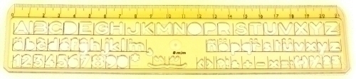 PLANTILLA ROTULACION 8mm - Pack de 20 unidades